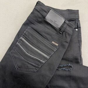 Nick Danger Super Flex Jeans Mens 34x32 Black Denim Slim Fit 5-Pocket NWOT